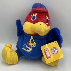 NWT NOS Y2k KU Kansas Jayhawks PLUSH SC Sports Gift College NEW READ 11" Hoodie